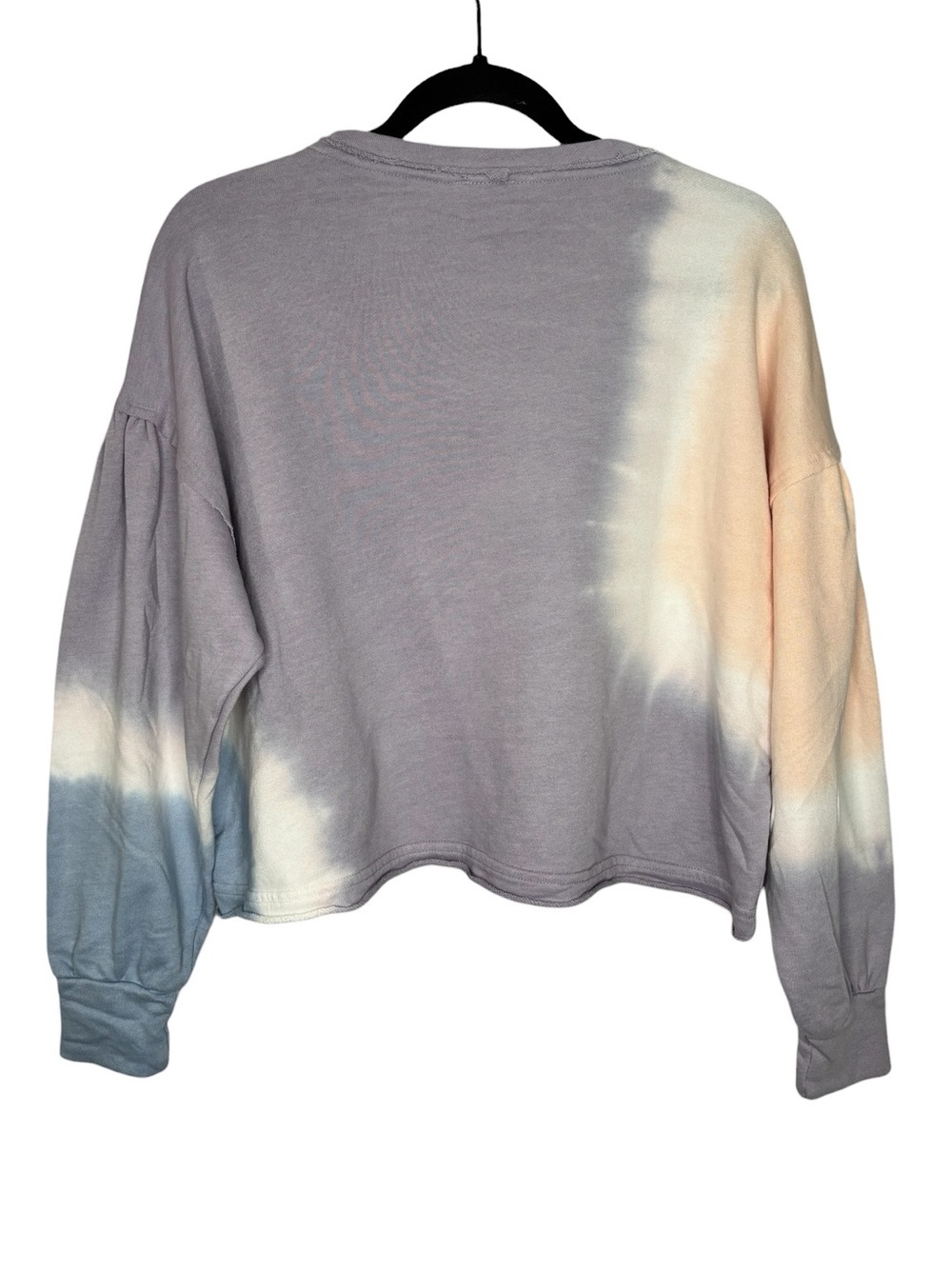 Free People FP Movement Tie-dye Cropped Crewneck Sweatshirt Lavender Orange SM - Picture 6 of 9